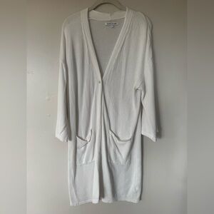 Elizabeth & James White Cardigan Duster Sweater Medium
